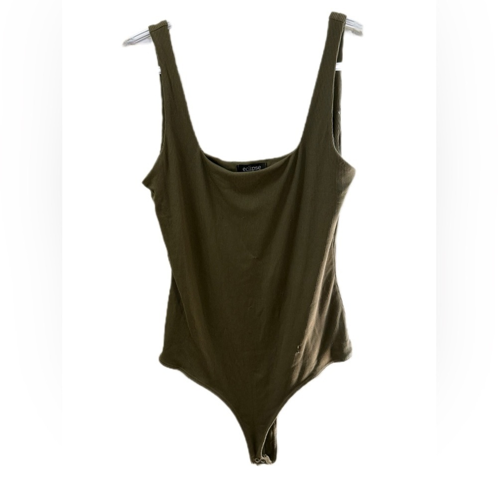 Eclipse Khaki Ribbed Top